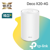 TP-Link Deco X20-4G AX1800 4G+ Gigabit 雙頻無線網路 WiFi6 網狀Mesh Wi-Fi路由器（4G SIM卡分享器)