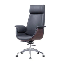European-style Leather Backrest Office Chairs Home Swivel Computer Chair Office Furniture Lift Armchair Boss Office Game Chair L