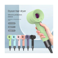 Hair Dryer Case Cover for Dyson Soft Silicone Gel Portable Dust Proof Protective Skin Cover for Hair Dryer-Black