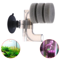 1 SET Mini Fish Tank Filter For 4mm Pipe Multi-layer Increase Oxygen Biological Sponge Filter Aquarium Supplies With Suction Cup