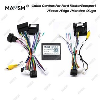 MAMSM Car 16pin Harness Adapter Canbus Decoder For Ford Fiesta Focus Fusion Escape Ranger Android Radio Power Cable FORD-RZ-09