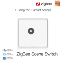 Tuya Smart Scene Switch 4 Gang 12 Scene Switch Push Button Controller Works With Smart Life App Gateway