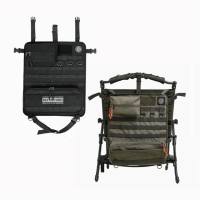 【KZM】KAZMI 工業風椅背置物袋(椅背收納袋 露營掛物袋 戰術置物袋 露營椅側掛袋 軍風椅背袋)