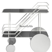 Bauhaus Trolley Restaurant Dining Car Bar Kitchen Designer Mobile Storage Rack Sofa Side Table