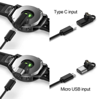 USB C/Micro USB to 4pin Charging Connector for garmin forerunner 45/45S/245/245