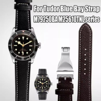 Vintage cow Leather Watchband 20 22mm For Tudor M79250BA M25610TNL Black Bay Bracelet Ranger 1958 GM