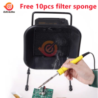 30W Portable Solder Smoke Absorber ESD Fume Extractor for Soldering Iron Work with Filter Sponge Welding Tool Accessories