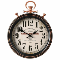 時鐘鐘錶裝潢掛鐘歐式客廳創意復古懷錶靜音掛鐘美式仿古懷舊工藝掛表鐵藝石英鐘錶