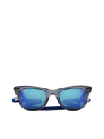 แว่นกันแดดยูนิเซ็กส์ รุ่น Wayfarer RB2140 66414L 50 เลนส์ปรอท สีฟ้า