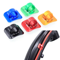 Bicycle Cable Housing Guide Aluminum Bike Oil Tube Fixed Clips C Shift Brake Stick-on Cable Guide Tube Fixed Clamp Frame Buckle