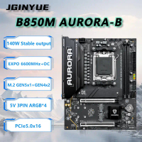 JGINYUE B850M AURORA-B Papan Induk Baru M-ATX Untuk AMD® PC Desktop Ryzen 7/8/9000series RAM DDR5 PC