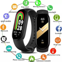 M8 Smart Watch Notification Fitness Tracker Heart Rate Blood Pressure Blood Oxygen Monitor Waterproof Watch For Men Women