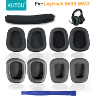 KUTOU Replacement Ear Pads Cushions Headband Kit for Logitech G633 G933 G635 G633S G933S Gaming Headset Earpads Foam Cover Parts