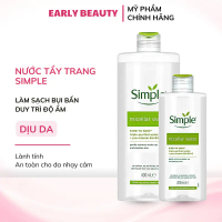 Nước tẩy trang Simple Tẩy trang Simple Micellar Cleansing Water dịu nhẹ không cồn lành tính cho da n