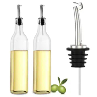 Stainless Steel Wine Bottle Pourers with Cap Liquor Pouring Device Practical Oil Spout Liquor Pourers Bottle Stoppers
