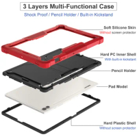 Tablet Case For Samsung Galaxy Tab S9 Plus 12.4 Pen Holder with Bracket for Tab S9 S8 Ultra S7 A7 A8 S6 Lite