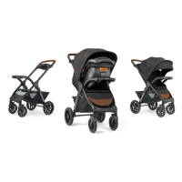 Bravo Primo Trio Travel System, Quick-Fold Stroller with Chicco KeyFit 35 Zip Extended-Use Infant Ca