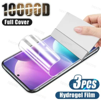 3PCS Water Gel Film For Xiaomi Poco F5 Pro F4 F3 X4 GT X5 X3 NFC Screen Protector Hydrogel Film On Poco X5 F5 Pro Phone Film