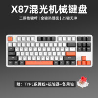 Hot Sale Cross-Border X87 Russian Game Mechanical Keyboard Green Axis Red Axis 87 Key E-Sports Pe
