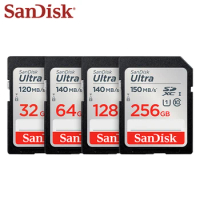 SanDisk 256GB Ultra SD Card SDXC SD Card 128GB Flash Card 64GB SDHC Card 32GB Memory Card For Camera 100% Original