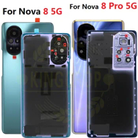 Back Housing For HUAWEI Nova 8 Pro 5G Back Cover Glass Battery with Camera Lens Replacement For Huawei Nova 8 8pro Back Housing