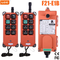 F21-E1B Electric Hoist Crane Controller Single Speed 8 Buttons IP65 Waterproof 12v 24v 36v Industrial Remote Control