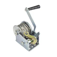 8M 500lbs Manual drum WH540B Small hand crane hoist crane small yacht winch wire rope winch Material Handling Tool