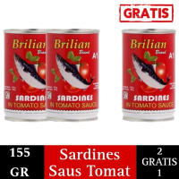 ( BELI 2 GRATIS 1 ) PAKET PROMO SARDEN BRILIAN 155gr MURAH Food