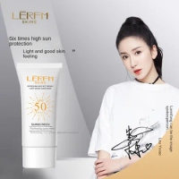 LERFM Moisturizing and Moisturizing Sunscreen SPF50+PA++50g Waterproof and Anti Sweating Makeup Front UV