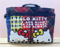【震撼精品百貨】Hello Kitty 凱蒂貓 Hello Kitty日本SANRIO三麗鷗KITTY化妝包/收納包-格紋12578 震撼日式精品百貨