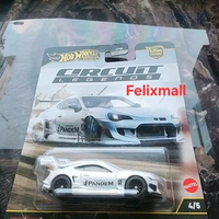 ​Hot Wheels Premium Circuit Legends Pandem Subaru BRZ White Original Mattel Diecast Ban Karet