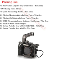 Tilta TA-T17-A-G Rig Cage Top Handle for Sony A7II A7III A7S A7S II A7R II A7R IV A9 Rig Cage For SONY A7/A9 camera