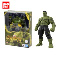 BANDAI Genuine SHF Marvel Avengers: Infinity War Hulk Robert Bruce Banner Action Figure Anime Model Collectible Toys Ornament