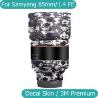 For Samyang 85 F1.4 FE Decal Skin Vinyl Wrap Film Lens Body Protective Sticker Protector Coat AF 85mm 1.4 For Sony Mount 85/1.4