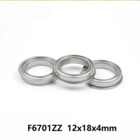 100pcs/lot F6701ZZ F6701Z F6701 ZZ Z 12x18x4 mm flange deep groove Ball Bearing double shielded flanged F 6701ZZ bearing 12*18*4