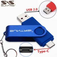 SunTrsi Type C 2.0 USB Flash Drive 64gb Pen Drive 128GB 32GB 16GB USB Stick 2.0 Pendrive 8gb for Type-C Device