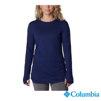 Columbia哥倫比亞 女款-UPF50快排長袖上衣-深藍 UAP72670NY / S23
