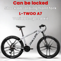 24/26/27.5inches High carbon steel frame Mountain bike Double disc brake Variable speed Shock absorption off-road Bicycle aldult