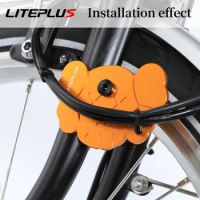 LITEPLUS bike line baffle for Brompton front fork protector Cartoon line pipe protection accessories