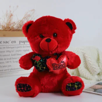 Embracing Bear Plush Toy Wedding Press Bed Red Love Teddy Bear Cloth Doll Valentine's Day Gift