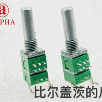 1 pcs. ALPHA Aihua Precision Potentiometer Triple B10K Power Amplifier Mixing Table Audio Volume Control Axis Length 20mm