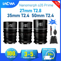 Venus Optics Laowa Nanomorph S35 Prime 3-Lens for ARRI PL &amp; Canon EF Bundle Anamorphic lens Laowa 27mm T2.8 35mm T2.4 50mm T2.4