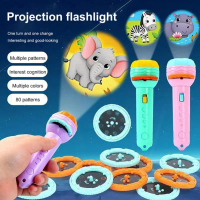 [BISA COD] Senter Mainan Proyektor Animasi Anak - Mainan Senter Proyektor Gambar Flashlight Edukasi 