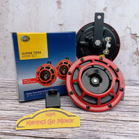 KLAKSON HELLA SUPER TONE DISC STRAKTONORN SET 12V - KLAKSON DISC HELLA