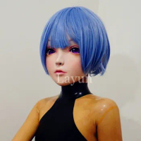 (NEW-38) Silicone BJD DOLL Half Head Kigurumi Mask Crossdresser Beauty Makeup Cosplay Mask Anime Kigurumi Masks