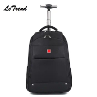 New Business Rolling Luggage Computer 18/20 Inch Backpack Shoulder Travel Bag Casters Trolley Carry On Wheels School Bag
