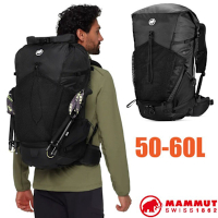 【MAMMUT 長毛象】Ducan Spine 50-60L 登山健行日用背包.雙肩後背包_2530-01480-0001 黑