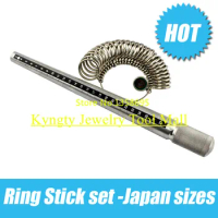 Ring Gauge Stick measurement Scales for JAPAN SIZE &amp; Manufacture Ring Loop,Finger Sizer Measure Jewelry Tool Set