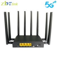 Zbtlink Wifi6 Dual SIM Card 5G Router 1800Mbps Openwrt 3*1000Mbps LAN 2.4G 5GHz Wifi Sim Modem 5g Router for 128 Devices