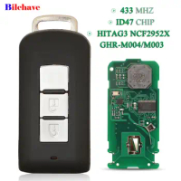 jingyuqin 2 Buttons 433Mhz ID47 Chip GHR-M004/M003 Remote Control Car Key For Mitsubishi Montero L200 Pajero Sport (KS0W)